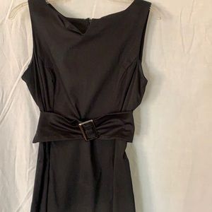 Black mid length cotton dress, size 10